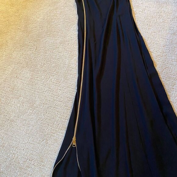 Salvatore Ferragamo black zipper detail evening gown - Picture 5 of 7